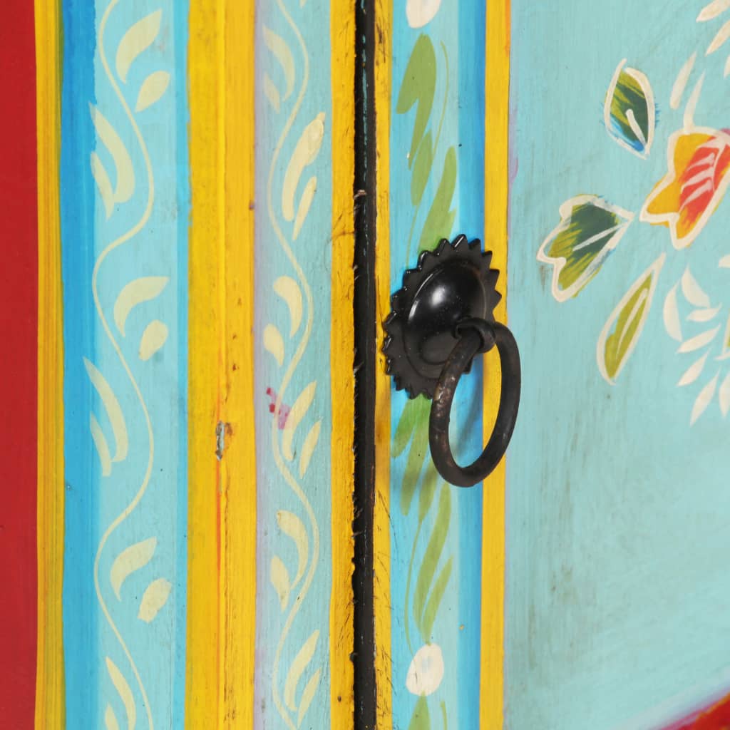 Chest of drawers, 40x30x90cm, solid mango wood, hand-painted