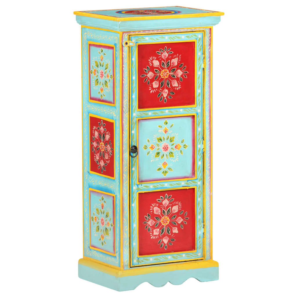 Chest of drawers, 40x30x90cm, solid mango wood, hand-painted