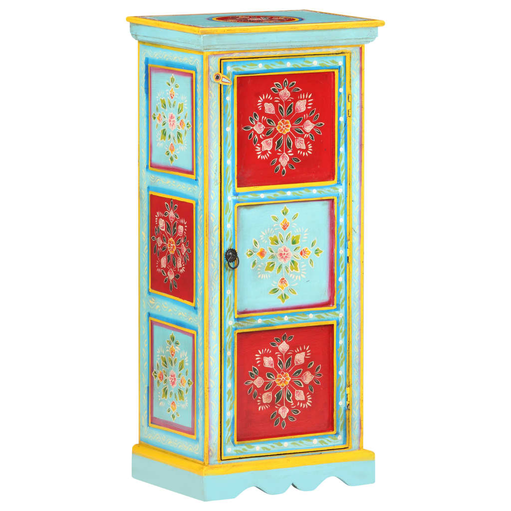 Chest of drawers, 40x30x90cm, solid mango wood, hand-painted