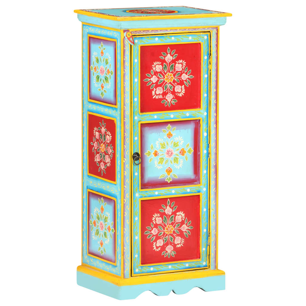 Chest of drawers, 40x30x90cm, solid mango wood, hand-painted