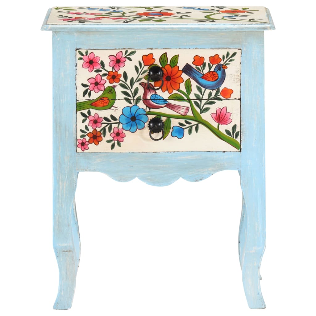 Nightstand, 40x30x50cm, solid mango wood, hand-painted