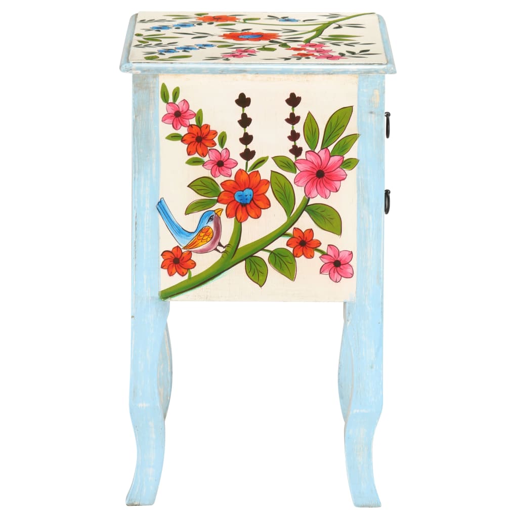 Nightstand, 40x30x50cm, solid mango wood, hand-painted
