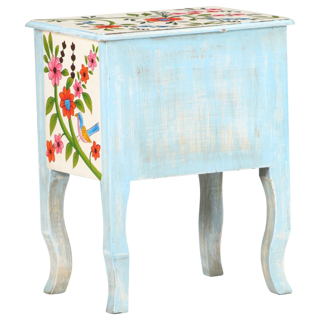 Nightstand, 40x30x50cm, solid mango wood, hand-painted