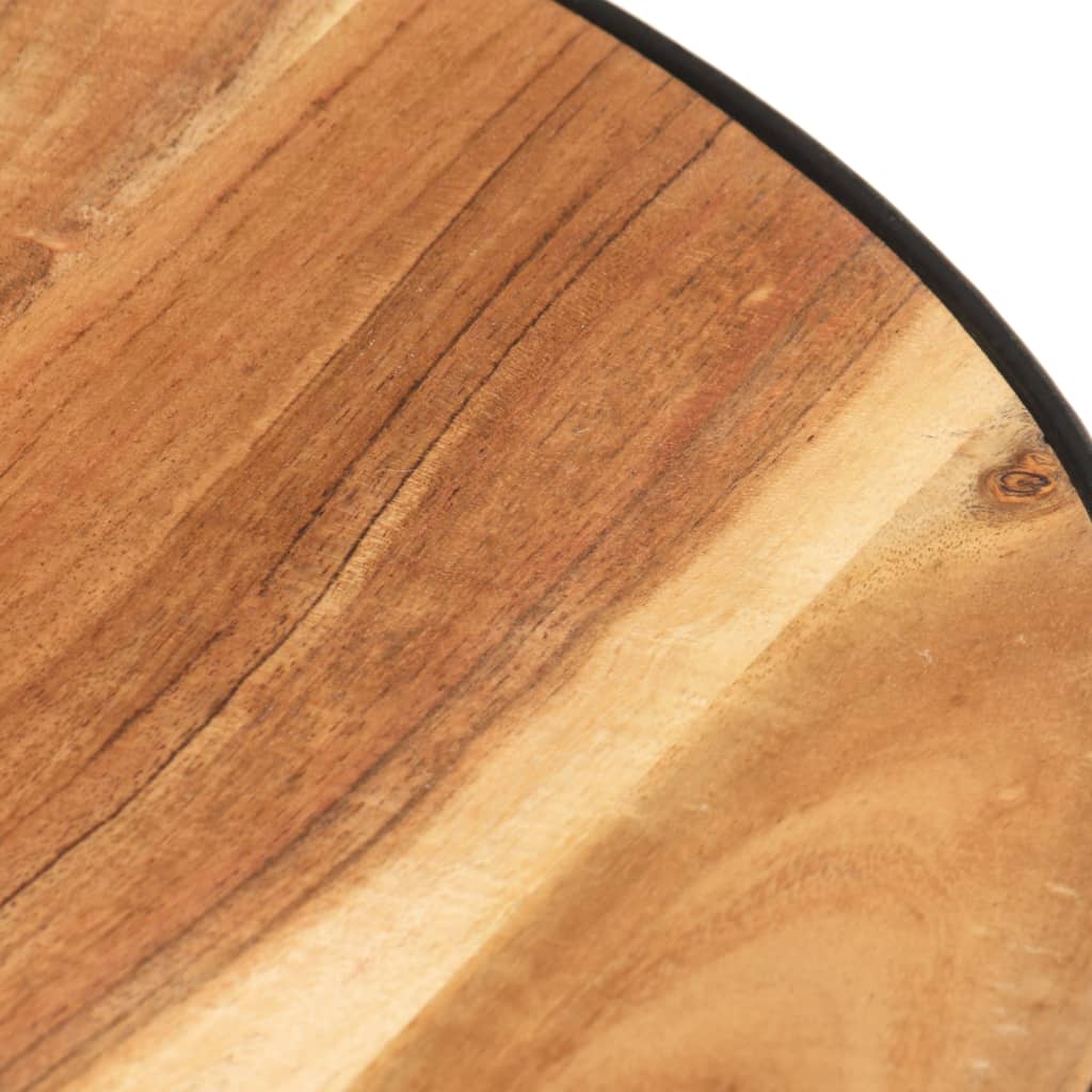 Coffee table, black, 68x68x36cm, solid acacia wood