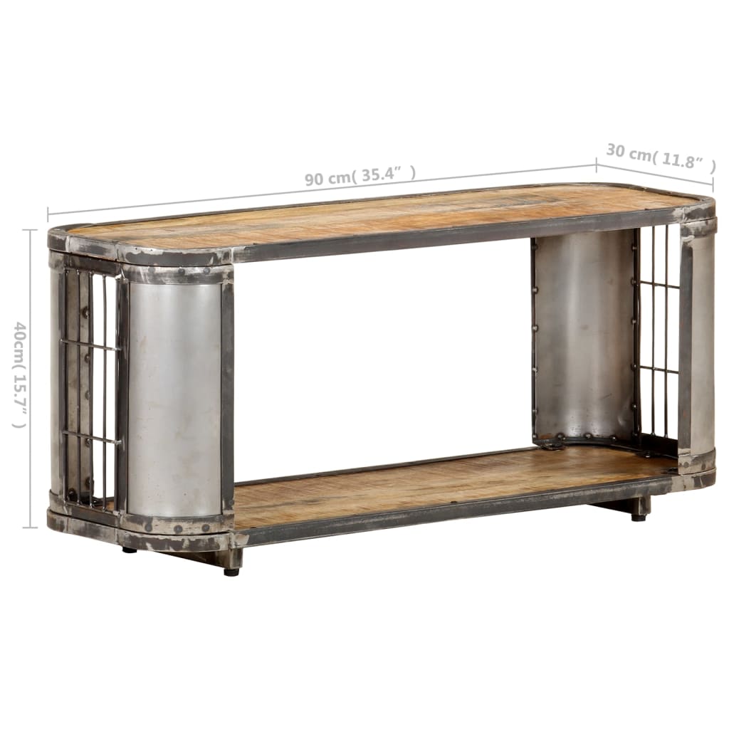 TV cabinet, 90x30x40cm, solid mango wood
