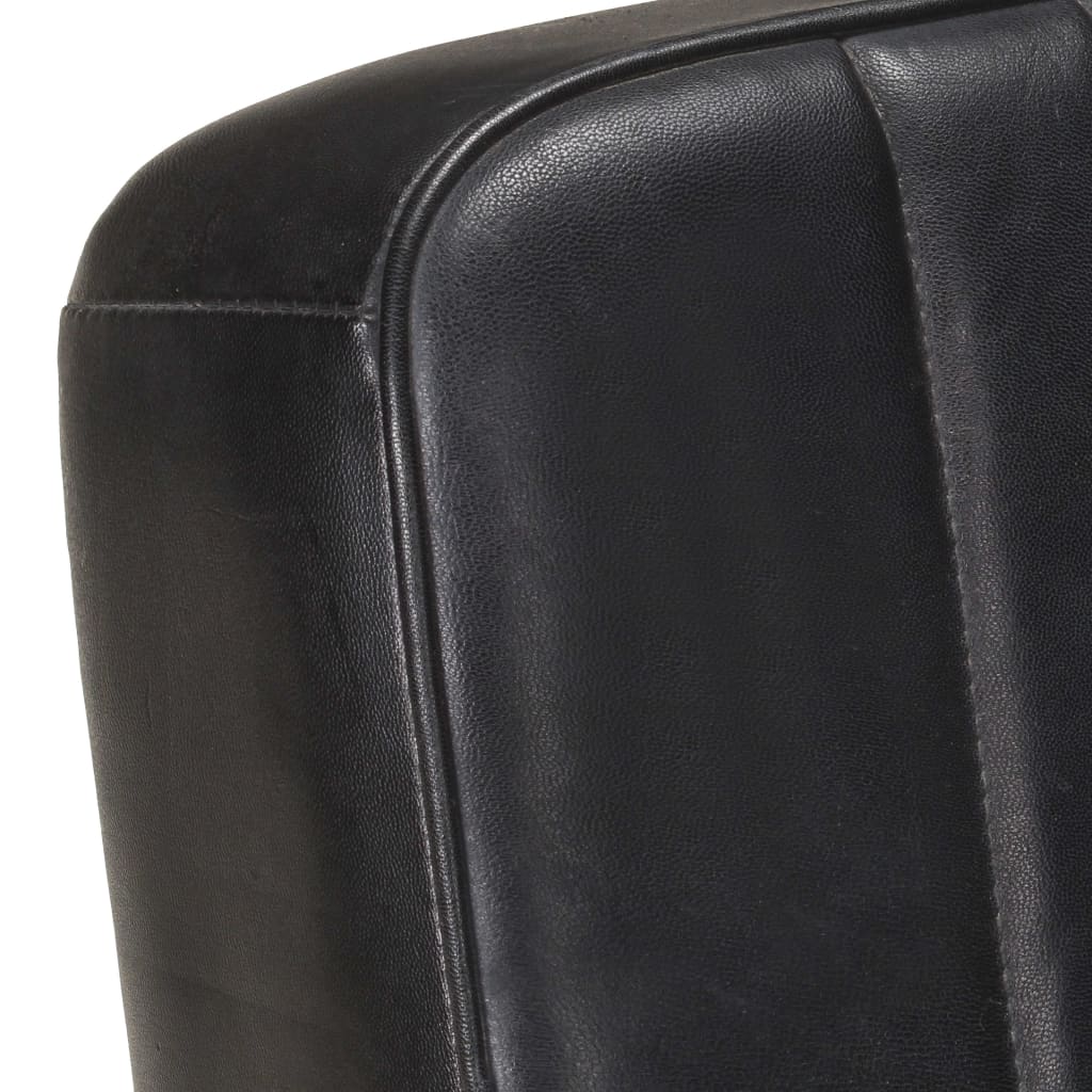 Cantilever chair, black, genuine leather