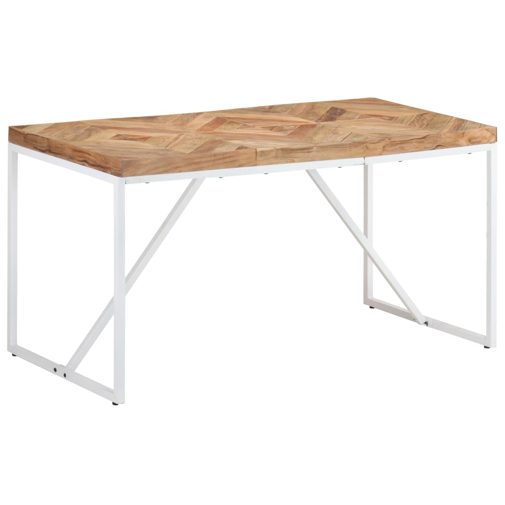 Valgomojo stalas, 140x70x76cm, akacija ir mango mediena