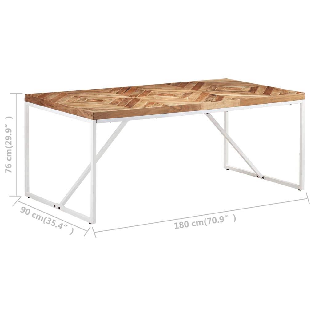 Pusdienu galds, 180x90x76cm, akācija un mango koks