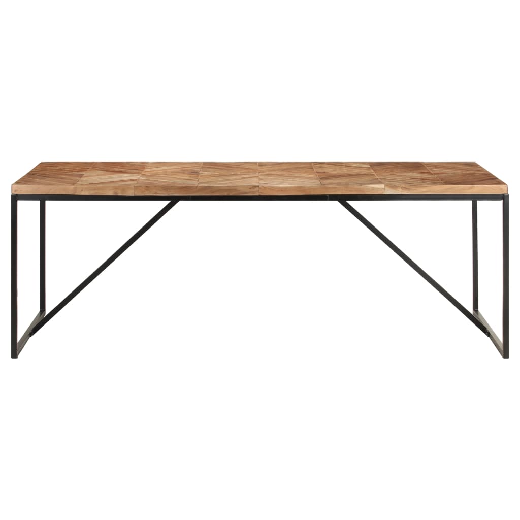 Valgomojo stalas, 200x90x76cm, akacija ir mango mediena