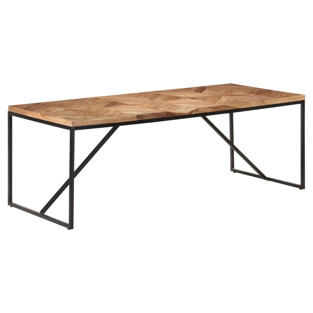 Valgomojo stalas, 200x90x76cm, akacija ir mango mediena