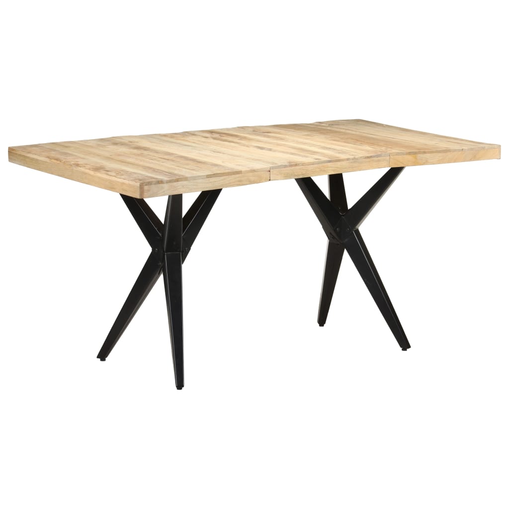 Valgomojo stalas, 160x80x76cm, neapdorota mango mediena