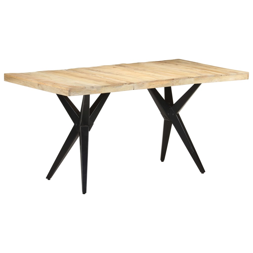 Valgomojo stalas, 160x80x76cm, neapdorota mango mediena