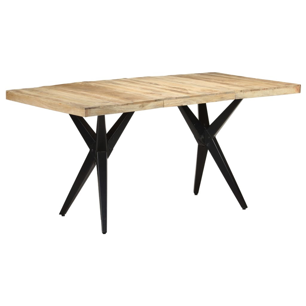 Valgomojo stalas, 160x80x76cm, neapdorota mango mediena
