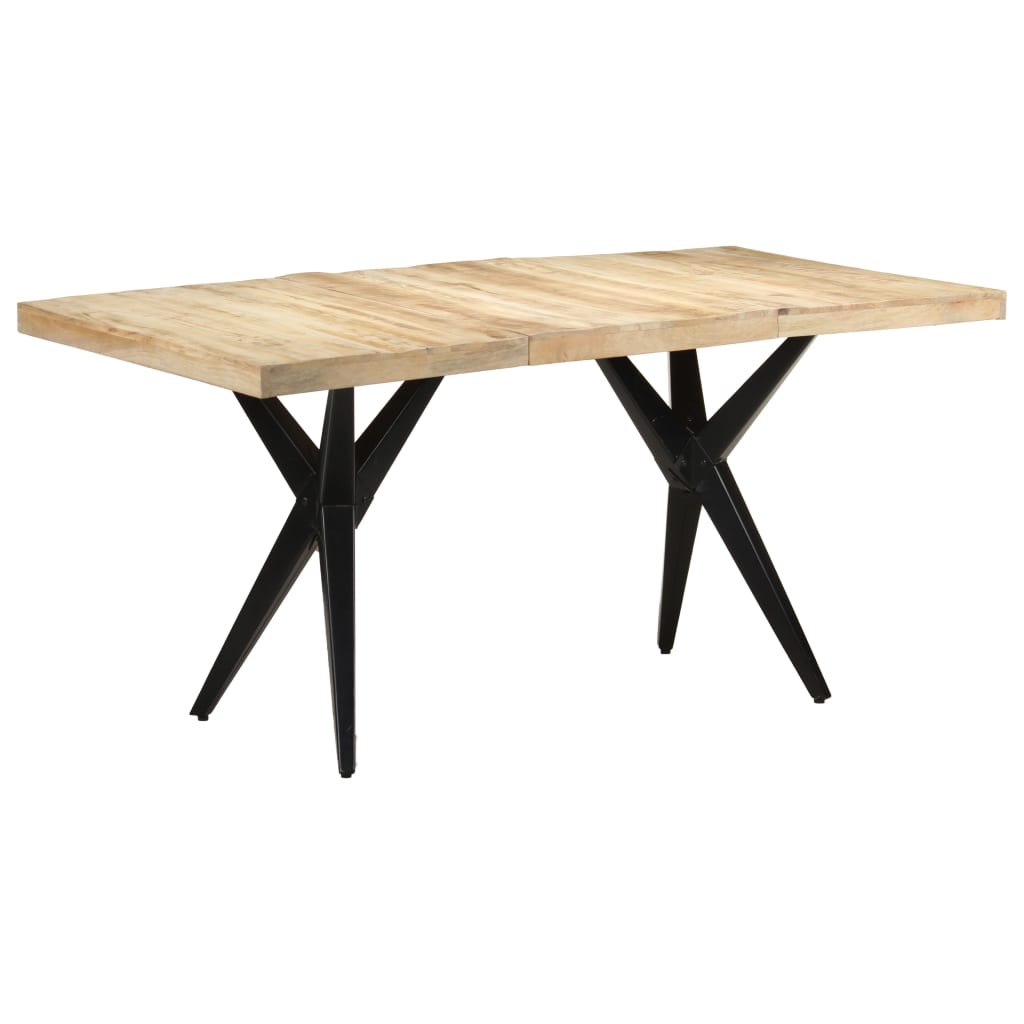 Valgomojo stalas, 160x80x76cm, neapdorota mango mediena