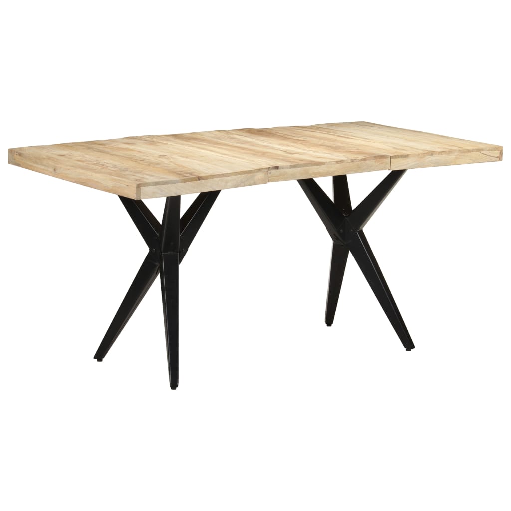Valgomojo stalas, 160x80x76cm, neapdorota mango mediena