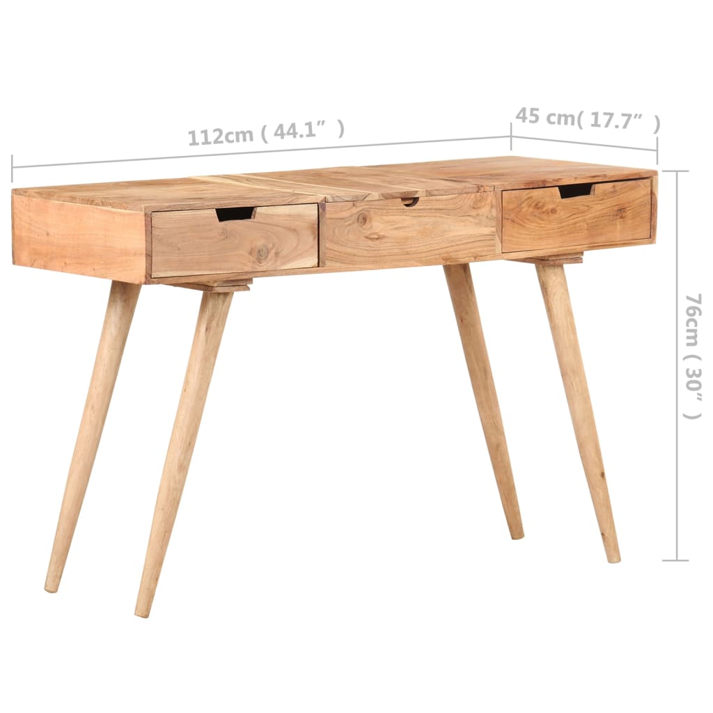 Kosmētikas galdiņš ar spoguli, 112x45x76cm, akācija