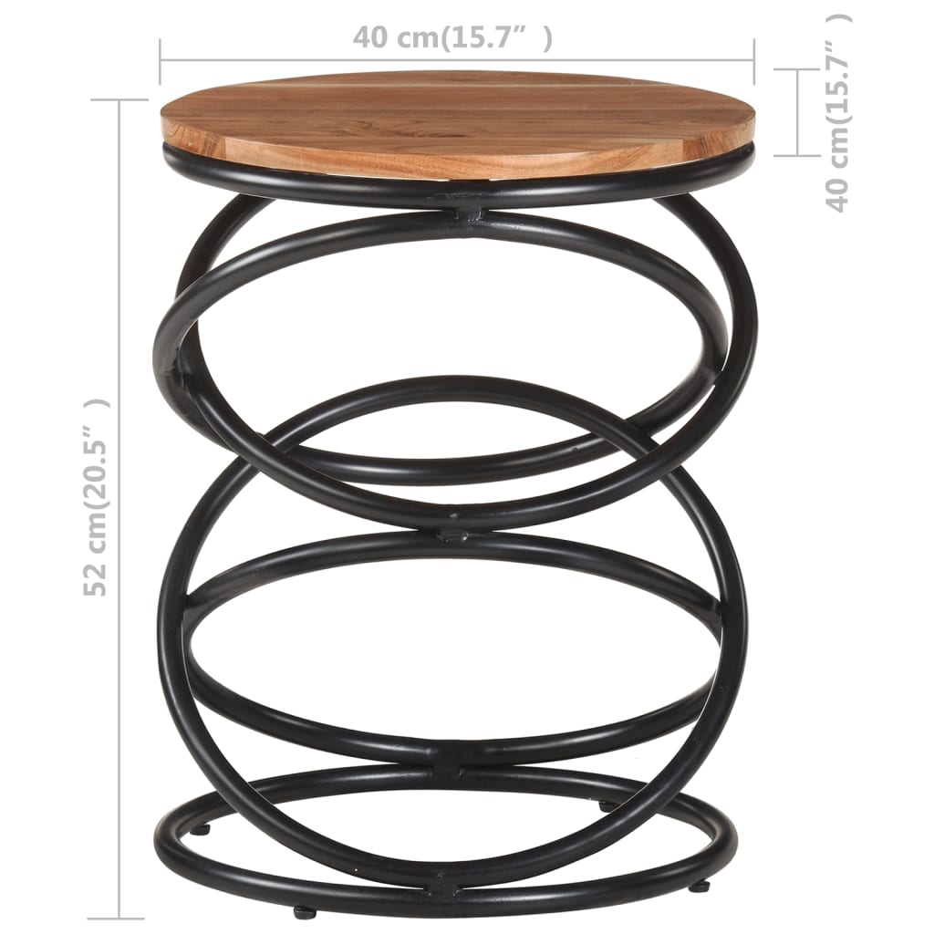 Coffee table, 40x40x52cm, solid acacia wood