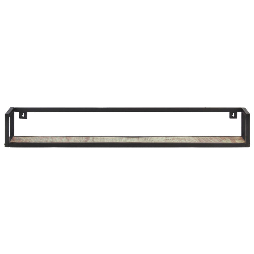 Sieninės lentynos, 2vnt., 120cm, perdirbtos medienos masyvas