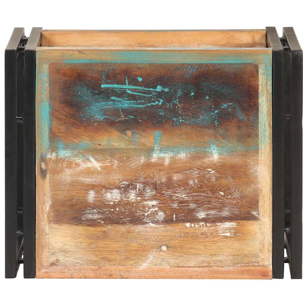 Side table, 40x30x40cm, solid reclaimed wood