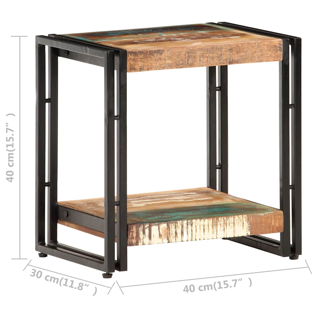 Side table, 40x30x40cm, solid reclaimed wood