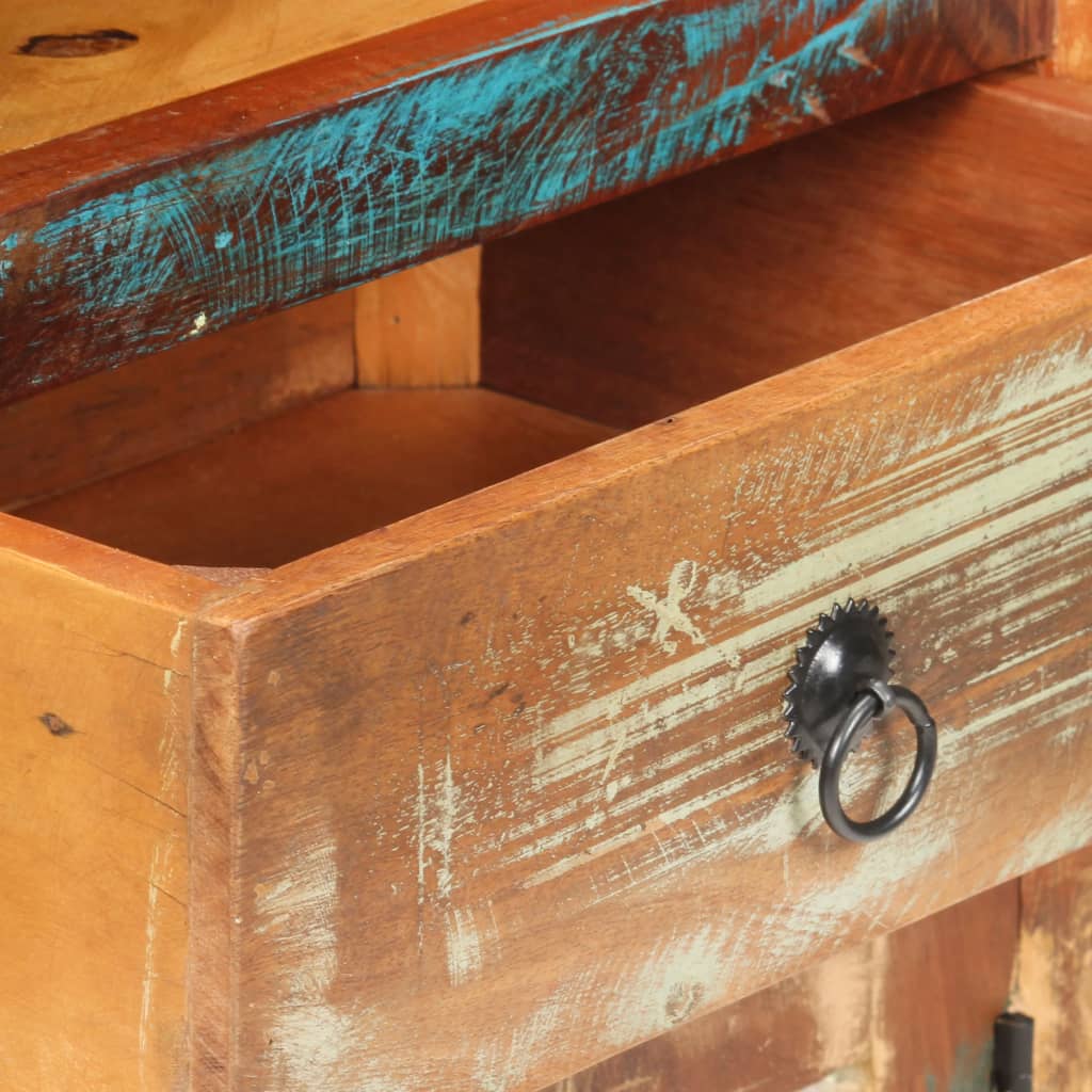Chest of drawers, 45x32x110cm, recycled solid wood