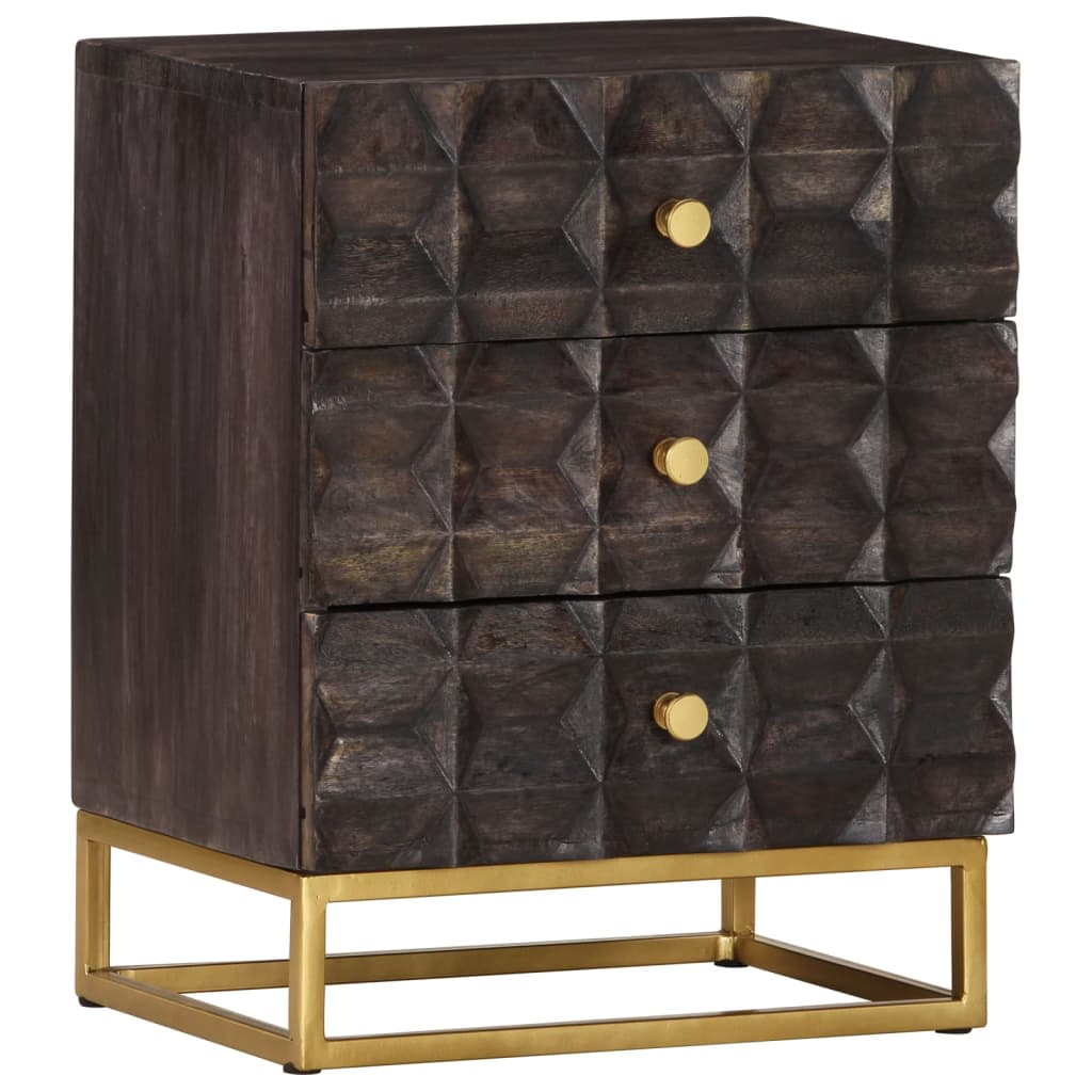 Bedside cabinet, 40x30x50cm, solid mango wood