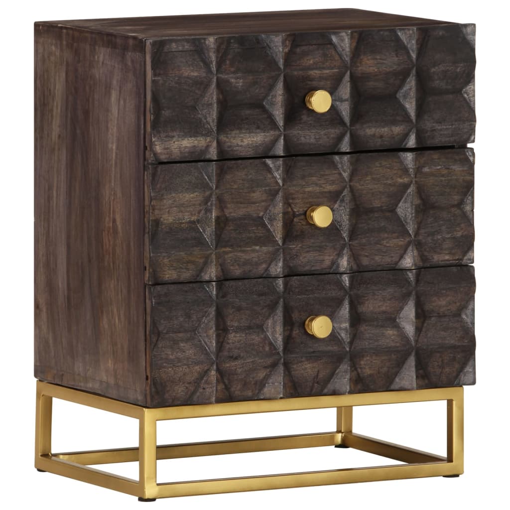 Bedside cabinet, 40x30x50cm, solid mango wood