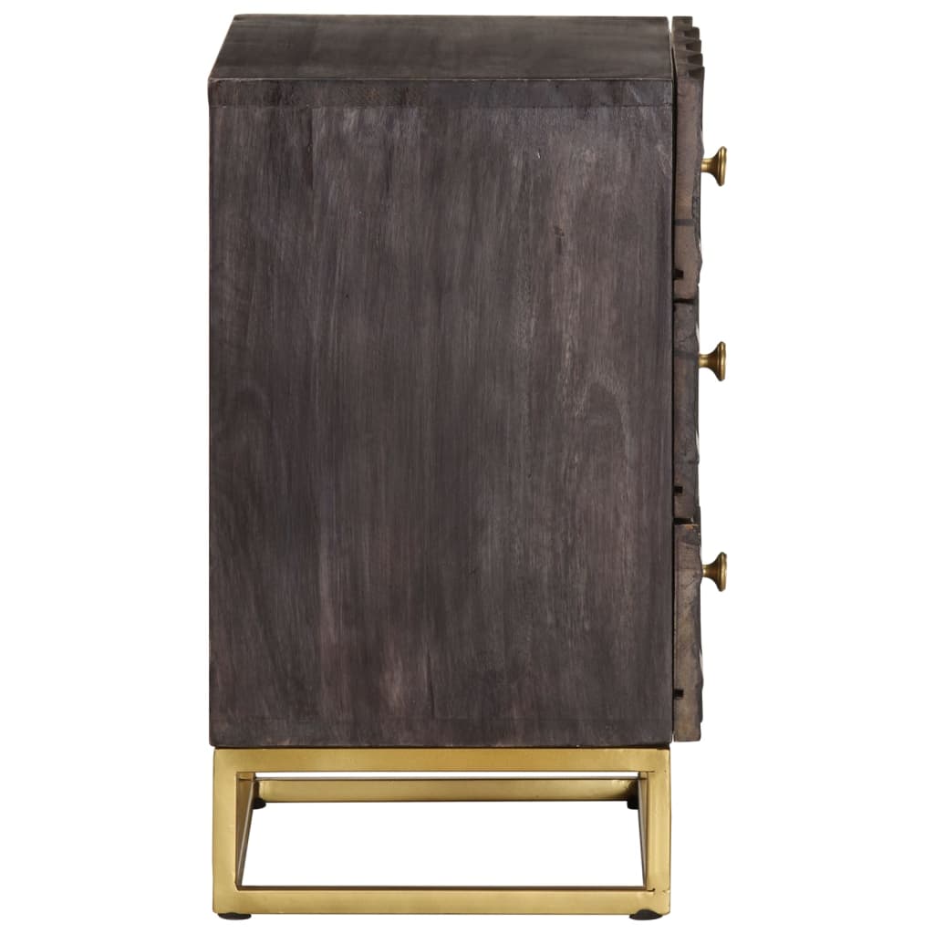 Bedside cabinet, 40x30x50cm, solid mango wood