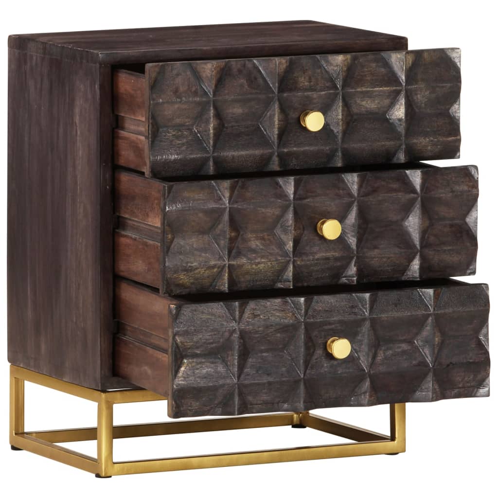 Bedside cabinet, 40x30x50cm, solid mango wood