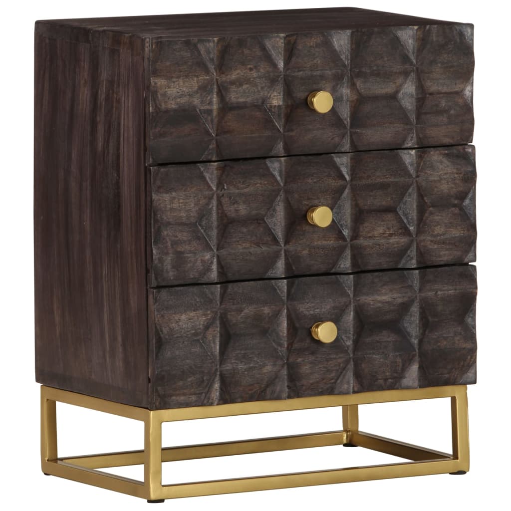 Bedside cabinet, 40x30x50cm, solid mango wood
