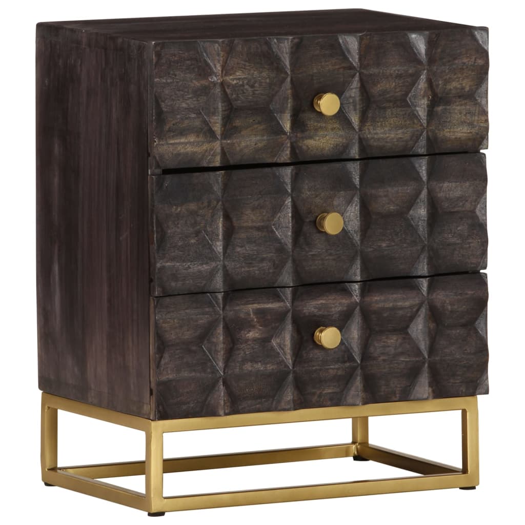 Bedside cabinet, 40x30x50cm, solid mango wood