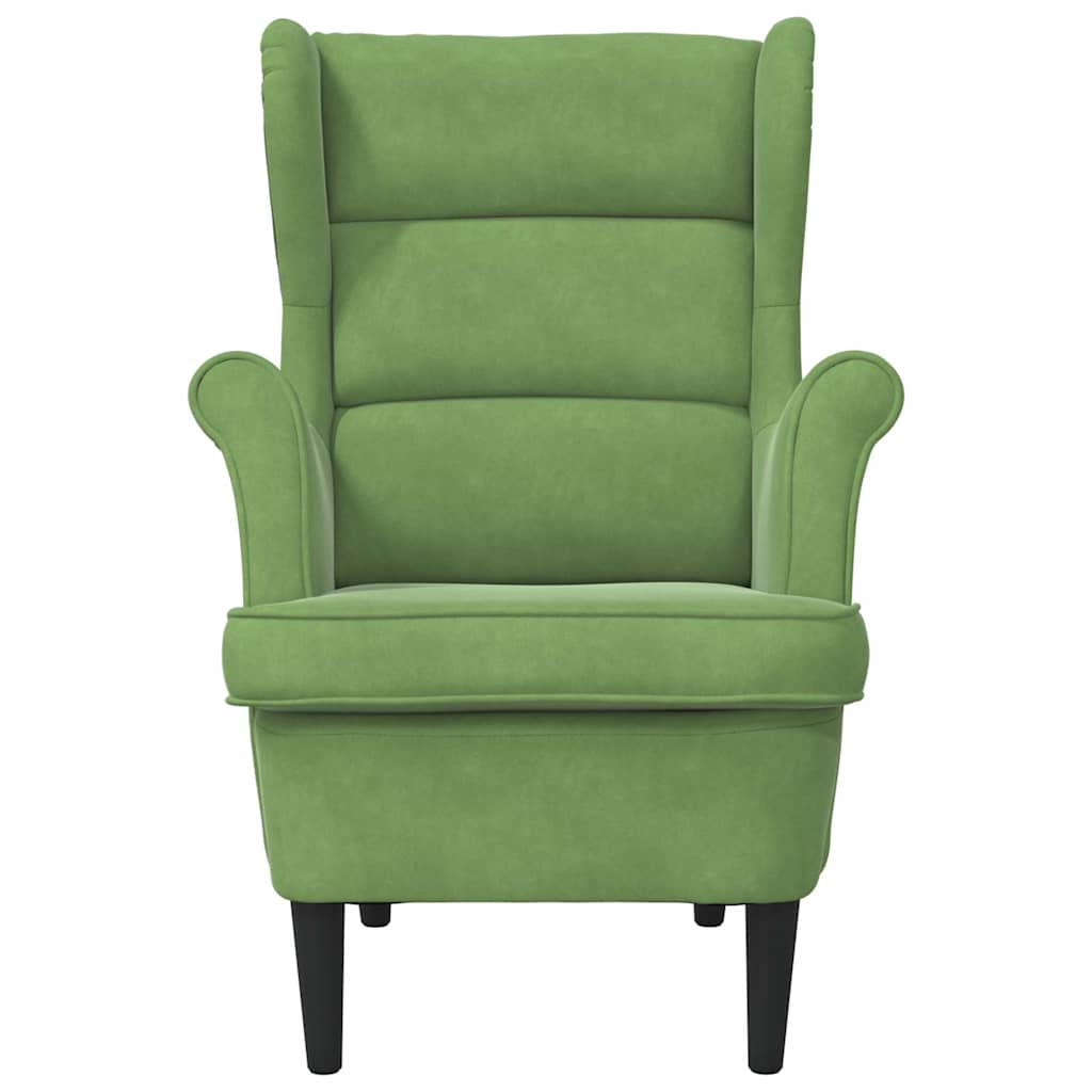 Armchair, light green, velvet