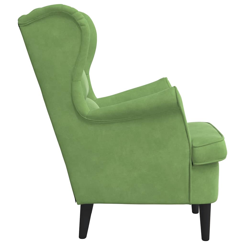 Armchair, light green, velvet