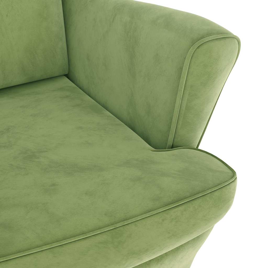 Armchair, light green, velvet