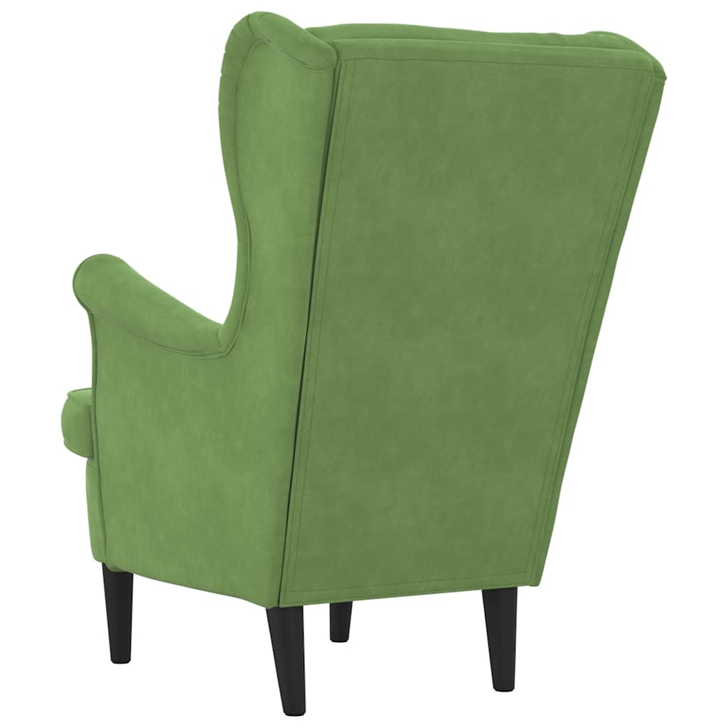 Armchair, light green, velvet