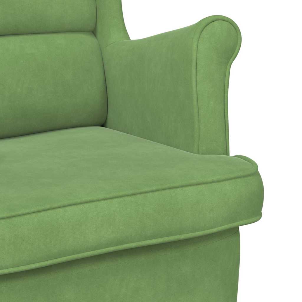 Armchair, light green, velvet