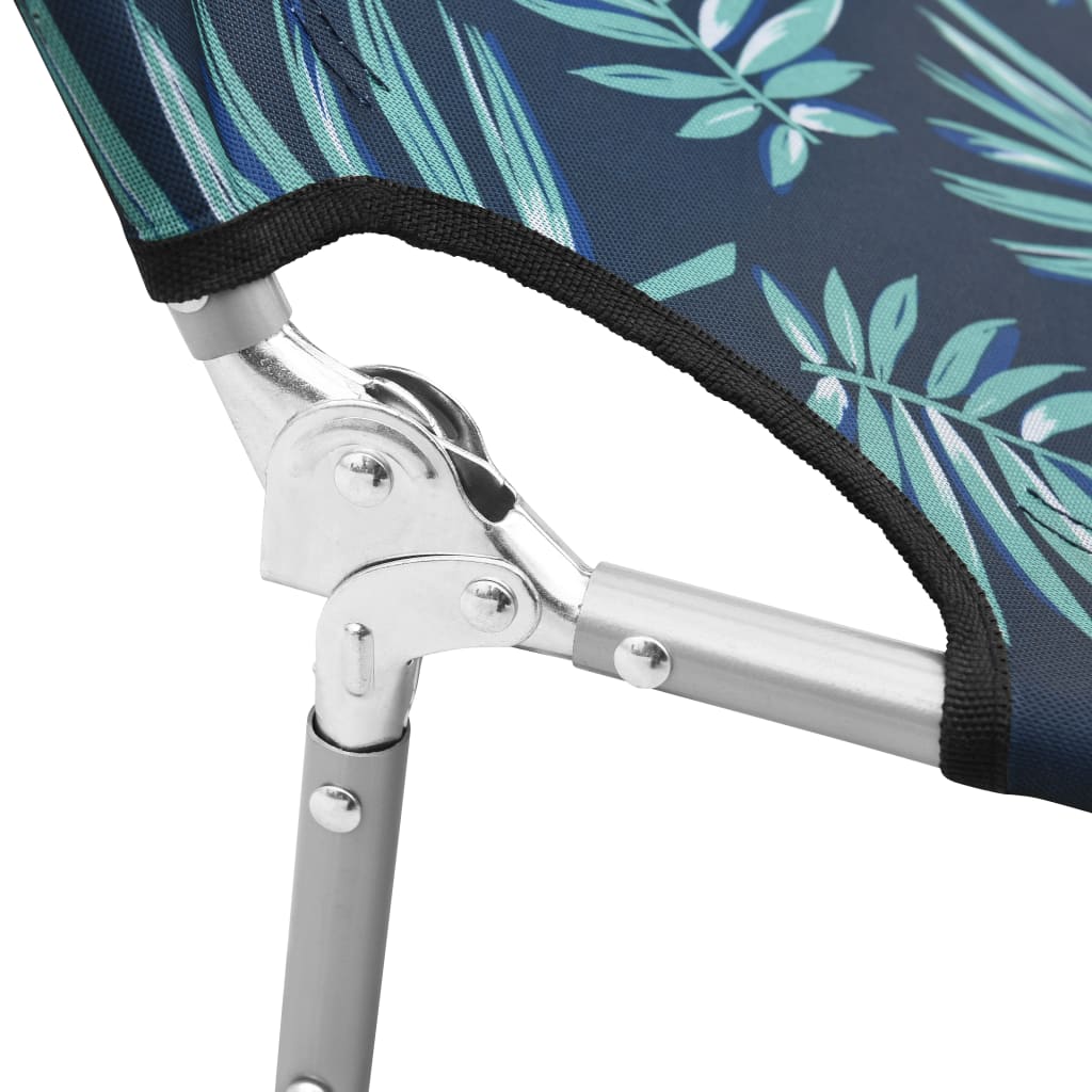 Foldable sun lounger with head cushion, steel