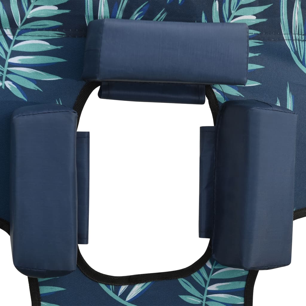 Foldable sun lounger with head cushion, steel