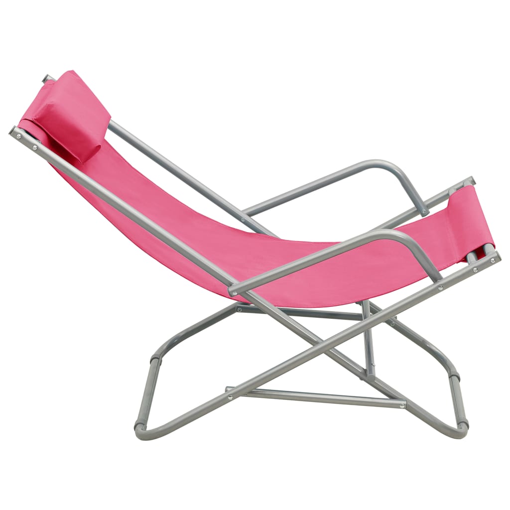 Rocking chairs, 2 pcs., pink, steel