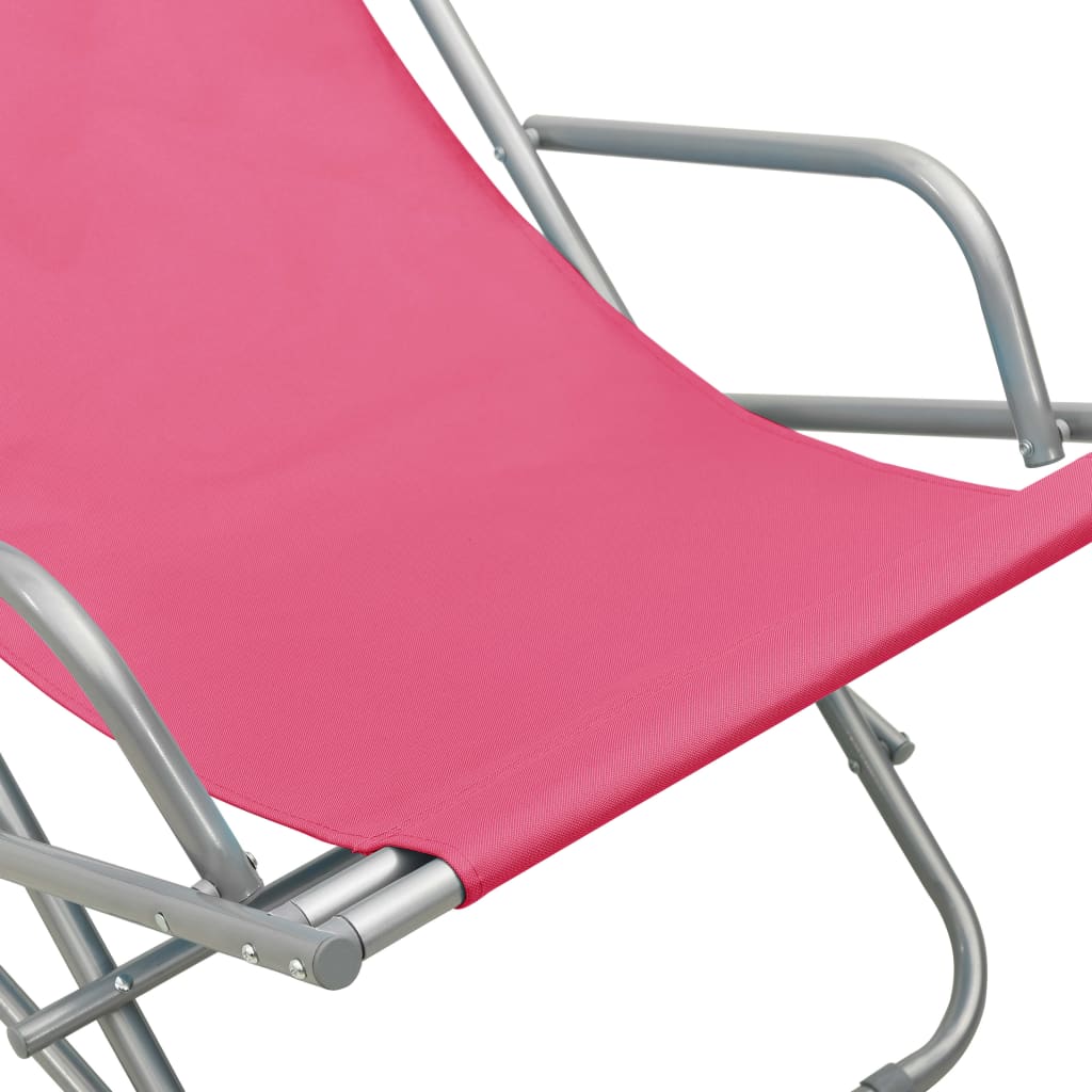 Rocking chairs, 2 pcs., pink, steel