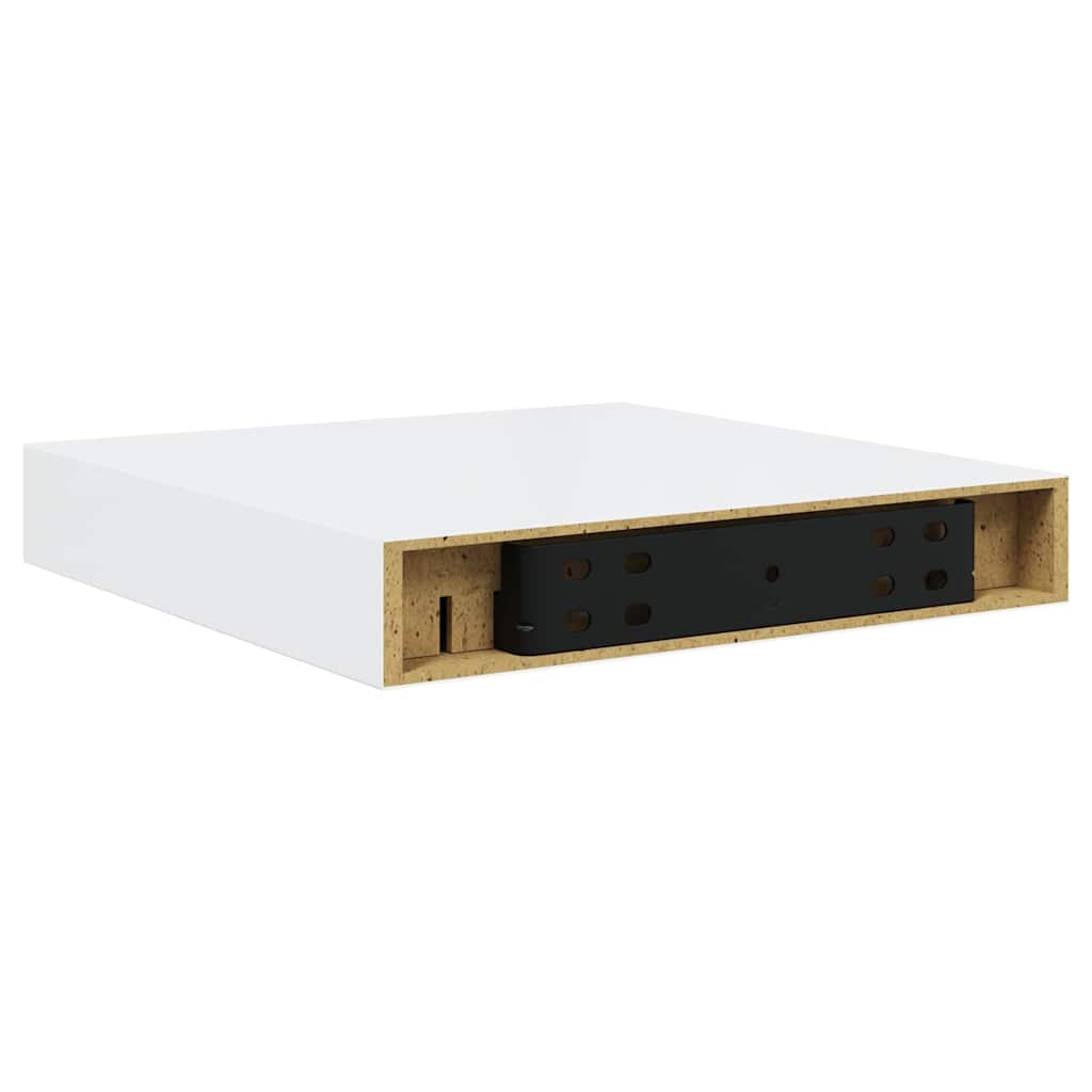 Pakabinamos lentynos, 2vnt., baltos, 23x23,5x3,8cm, MDF