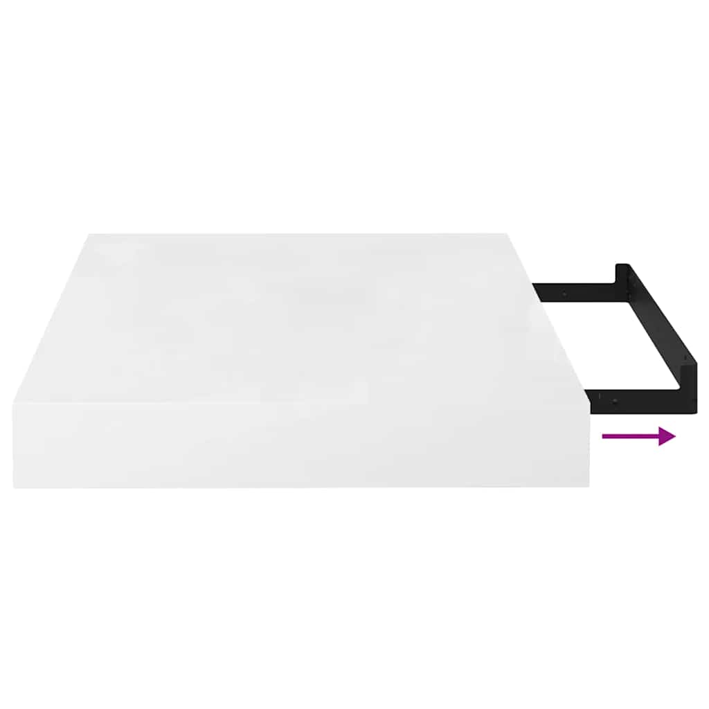 Wall-Mounted Floating Shelves 4 pcs White 40x23x3.8 cm MDF