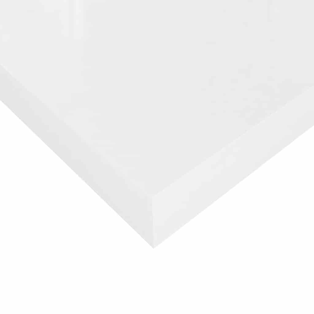Pakabinama sieninė lentyna, balta, 60x23,5x3,8cm, MDF, blizgi