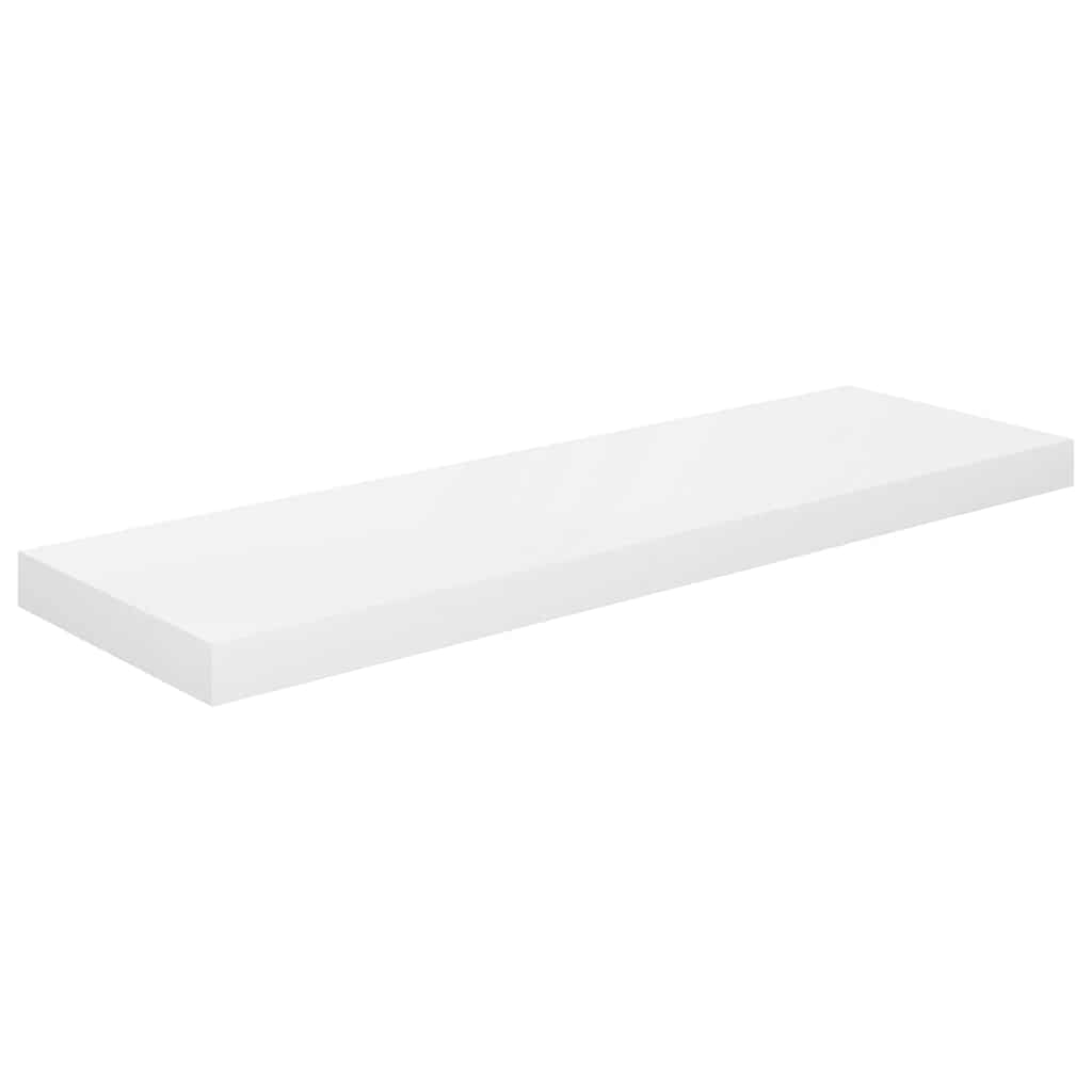 Piekaramais sienas plaukts, balts, 80x23,5x3,8cm, MDF, spīdīgs