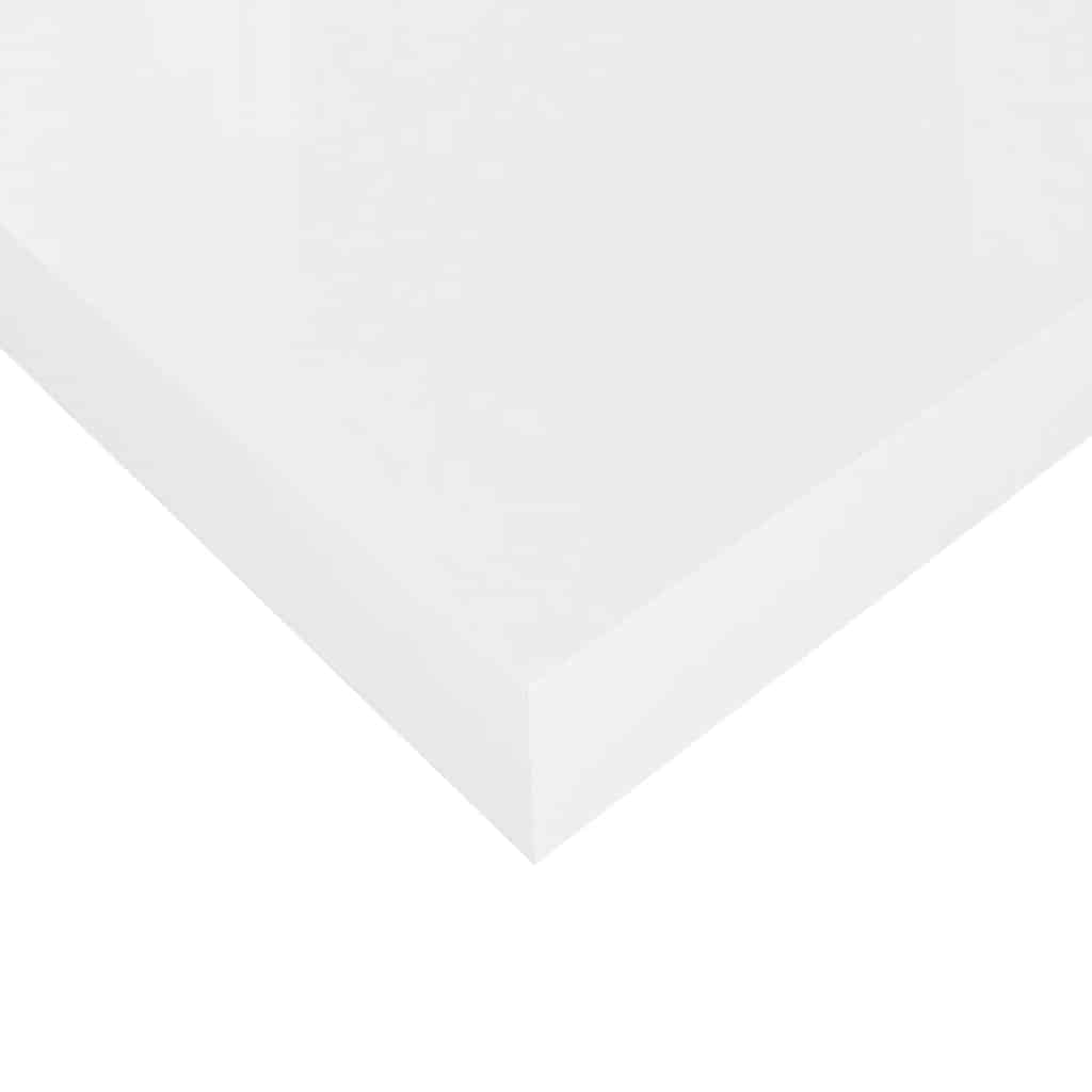 Pakabinama sieninė lentyna, balta, 80x23,5x3,8cm, MDF, blizgi