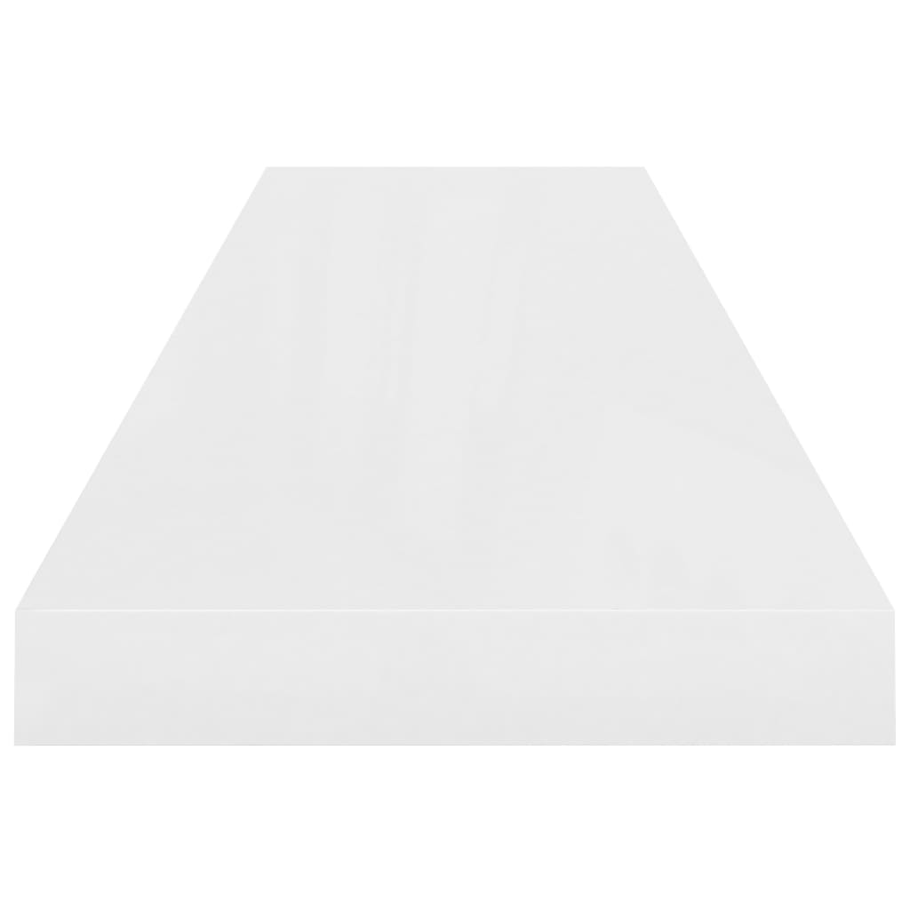 Piekaramais sienas plaukts, balts, 90x23,5x3,8cm, MDF, spīdīgs