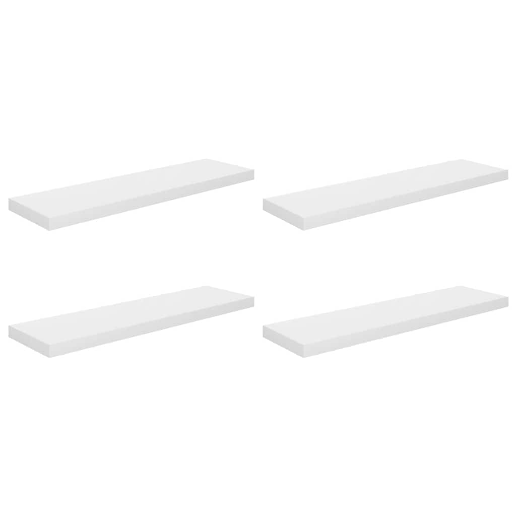 Piekaramie plaukti, 4 gab., balti, 90x23,5x3,8 cm, MDF