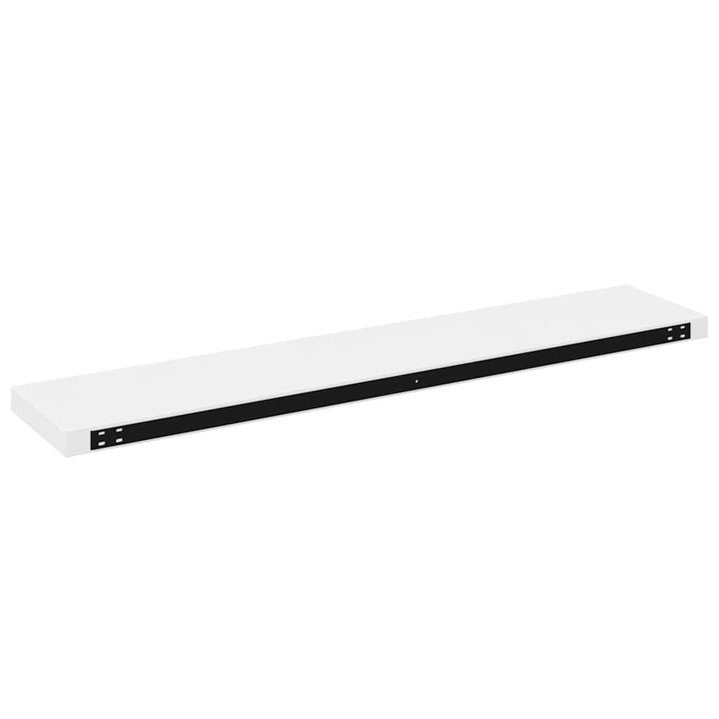 Wall shelves, 2 pcs, white, 120x23.5x3.8cm, MDF