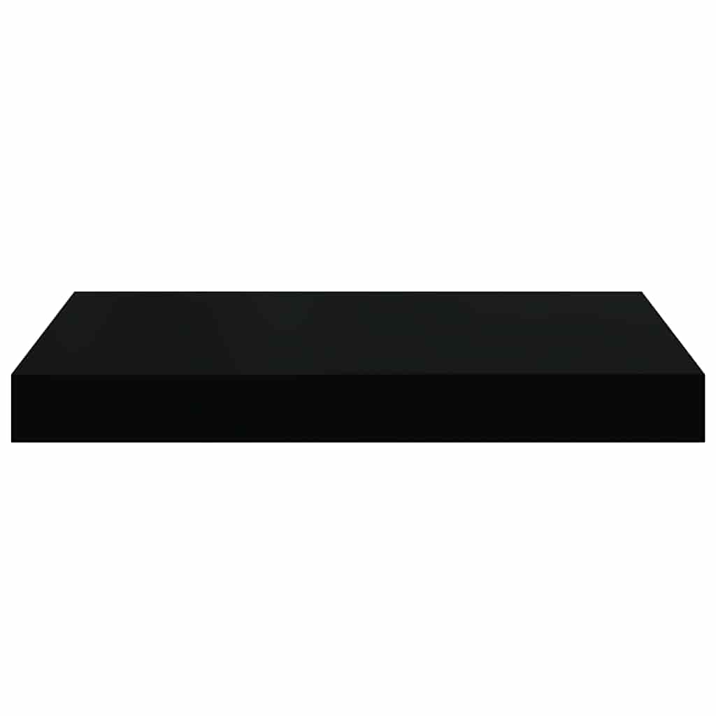 Wall shelves, 2 pcs., black, 40x23x3.8cm, MDF