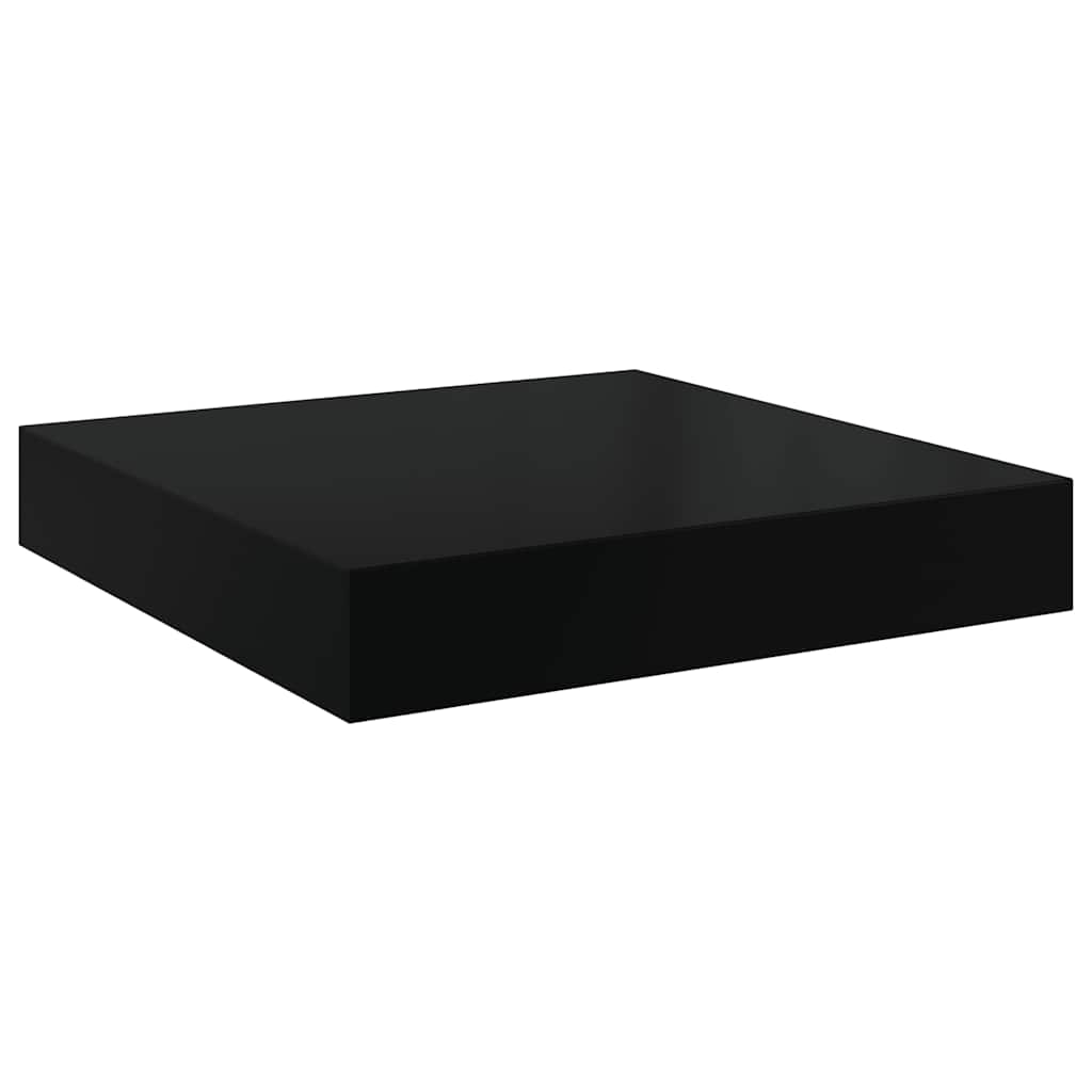 Wall shelves, 2 pcs., black, 40x23x3.8cm, MDF